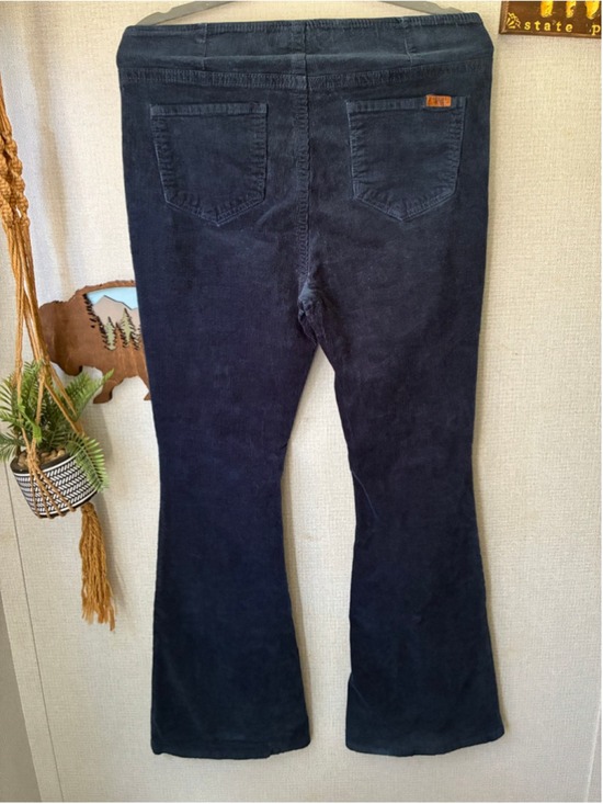 Rock & Roll Denim Pants - Women's Rock & Roll Denim Navy Corduroy Flare Pants Size 31